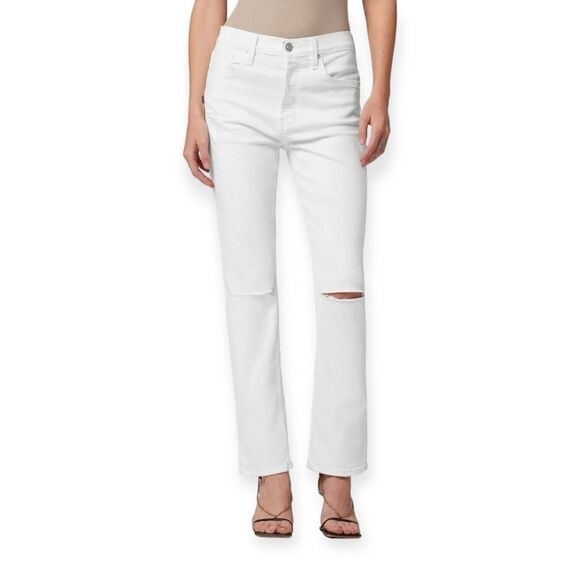 Hudson Jeans Denim - HUDSON JEANS Thalia Straight Leg 90s Jeans in White Mustang Size 31 NEW